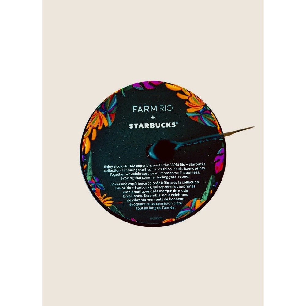 Starbucks + Farm Rio 24oz Cold Cup Tumbler Summer 2025‎ Black Rainbow - Picture 6 of 10